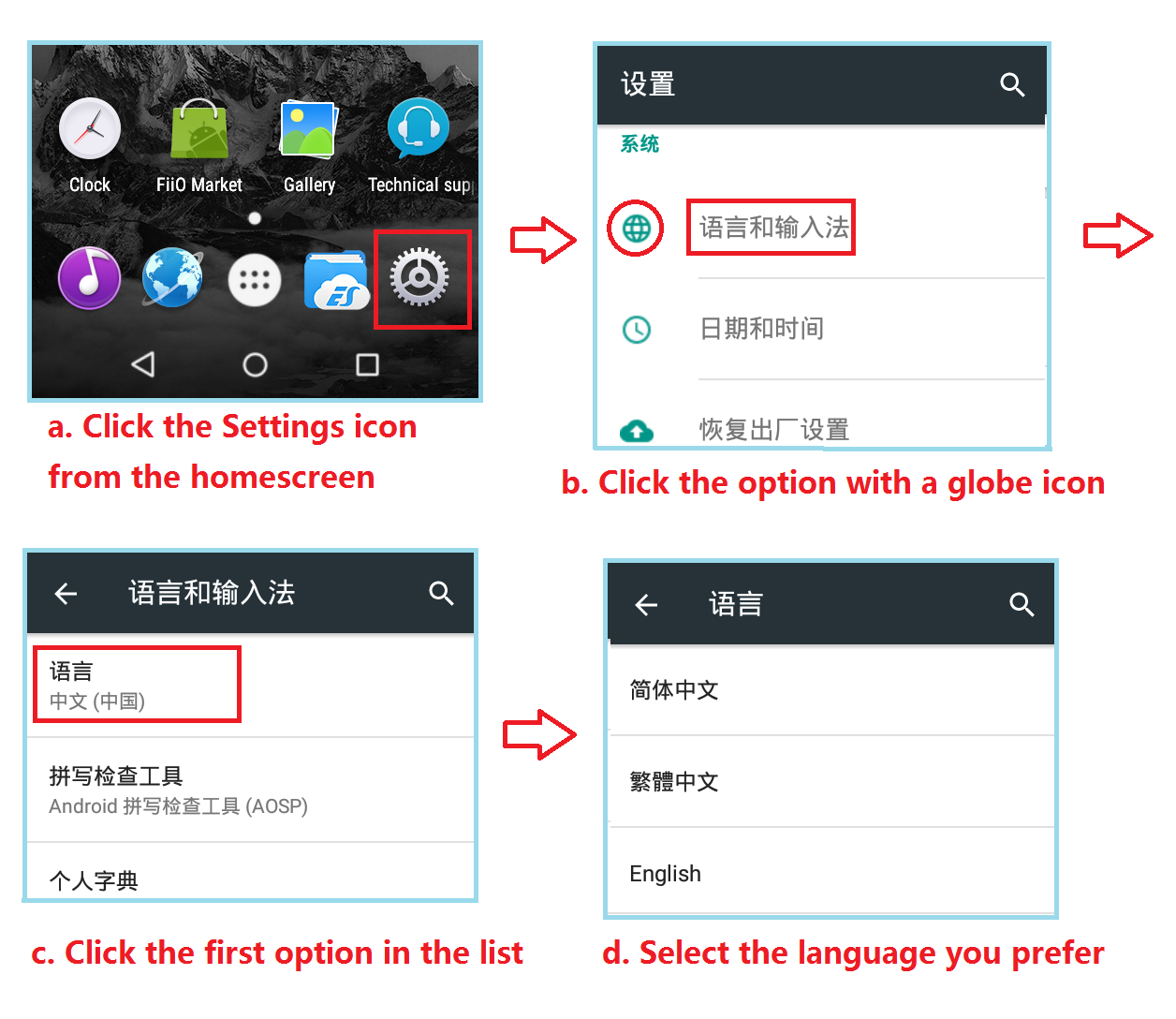 redmi note 4 language setting