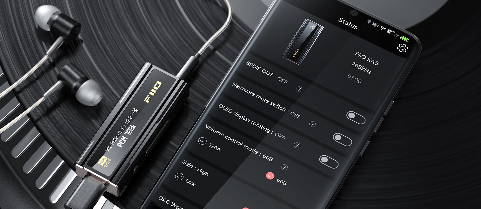 FiiO's First USB Dongle with a Display- Portable DAC and Headphone